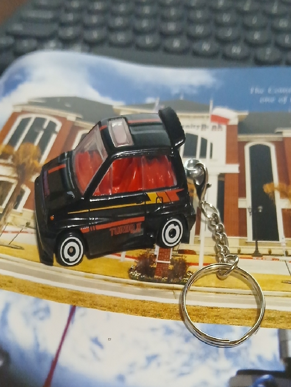 85 HONDA City Turbo II Keychain with Red Interior